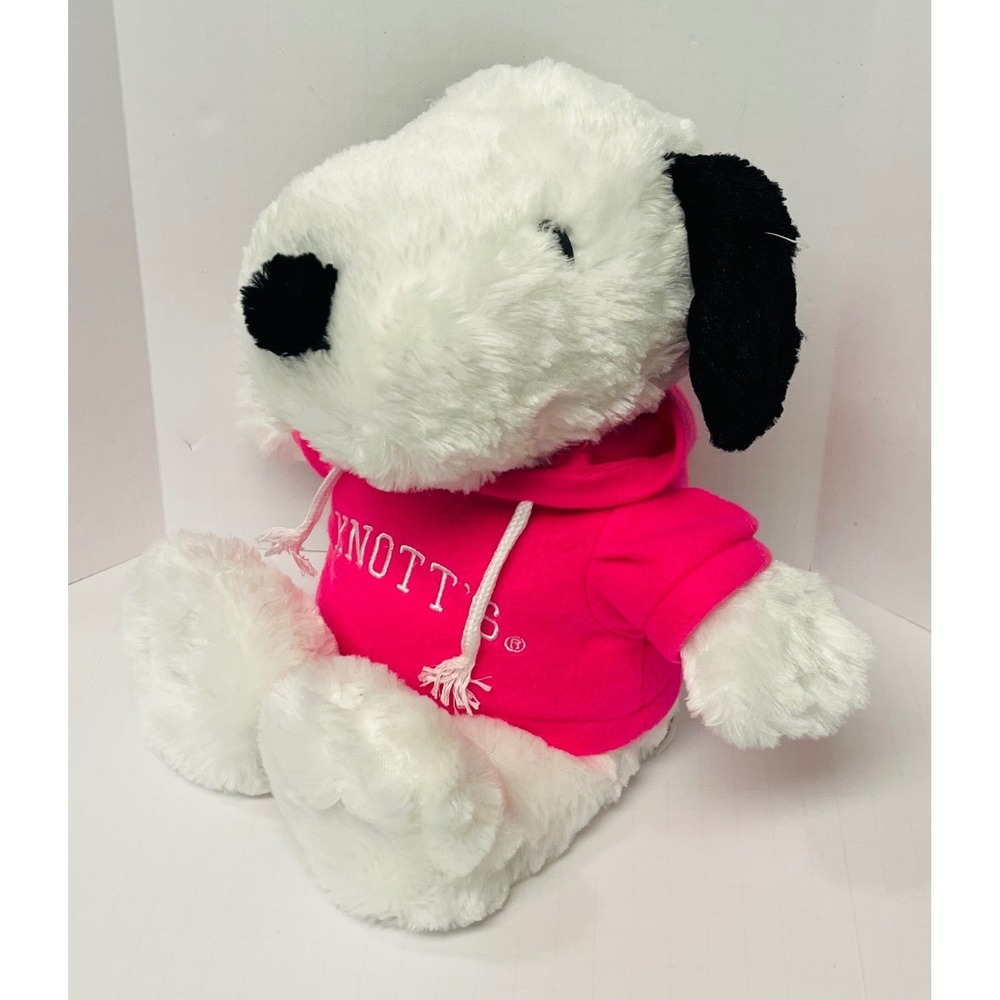 Cedar Fair Peanuts Snoopy 12" Hot Pink Knott's Hoodie Stuffed Animal Plush 2015